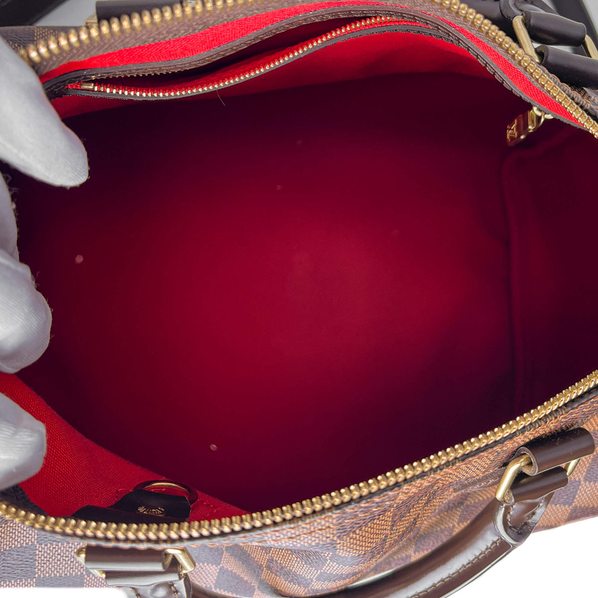 Second hand Louis Vuitton Speedy 30 Bandoulière Canvas Trunk Crossbody Damier Ebene - Tabita Bags