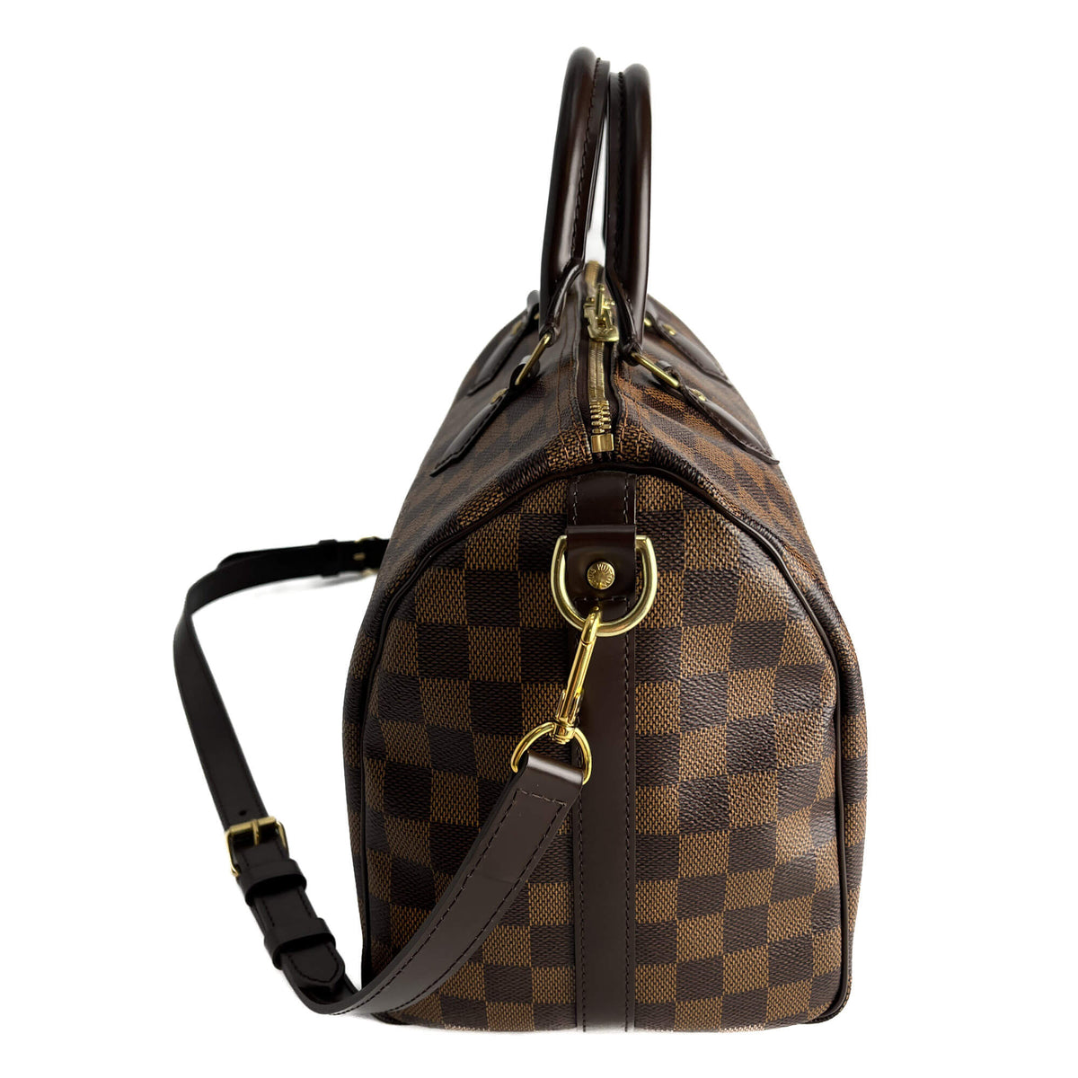 Second hand Louis Vuitton Speedy 30 Bandoulière Canvas Trunk Crossbody Damier Ebene - Tabita Bags