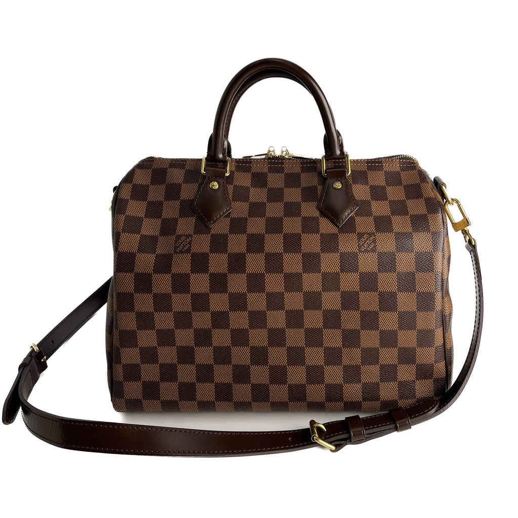 Second hand Louis Vuitton Speedy 30 Bandoulière Canvas Trunk Crossbody Damier Ebene - Tabita Bags
