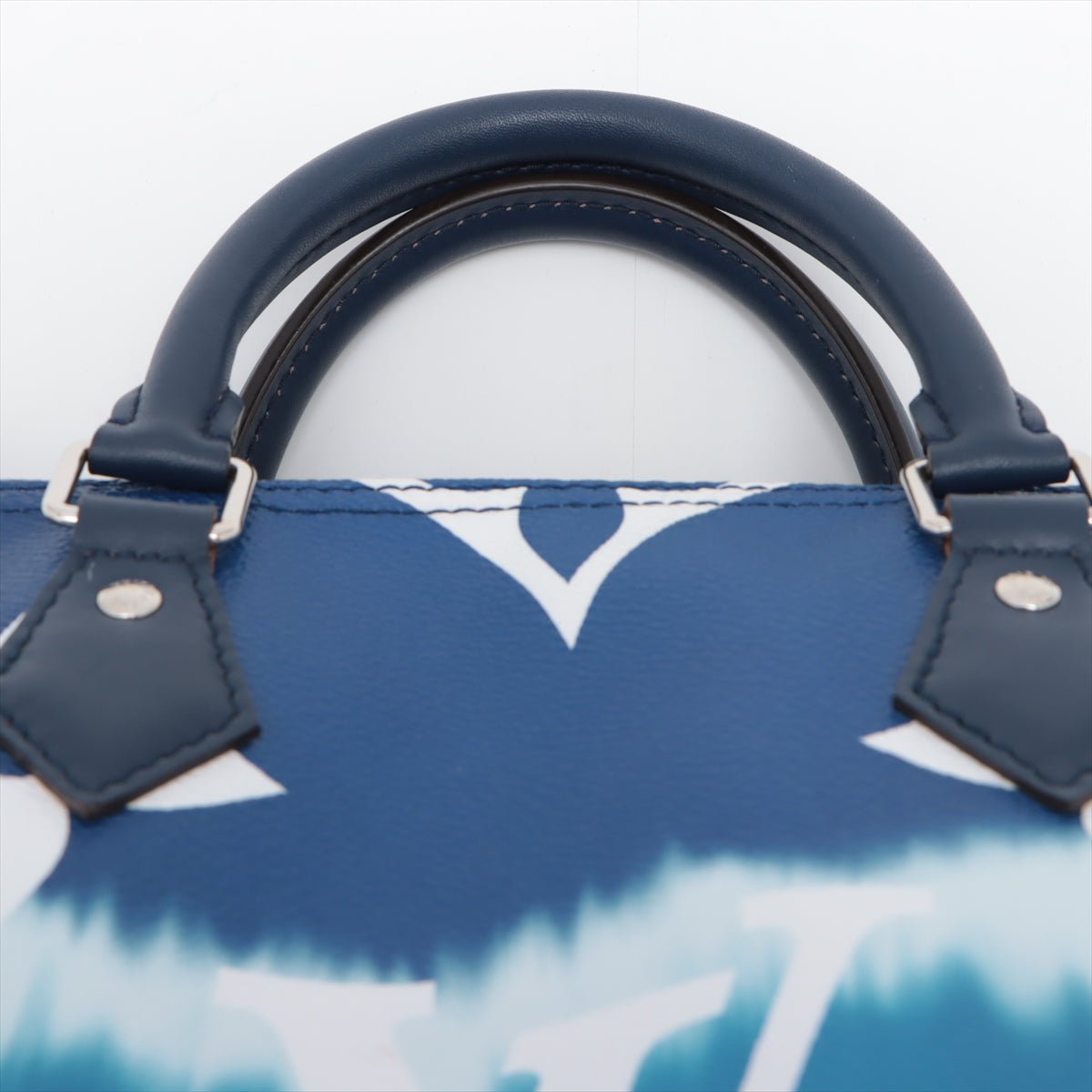 Second hand Louis Vuitton Speedy 30 By The Pool Canvas 2 - Ways Trunk Handbag Blue - Tabita Bags