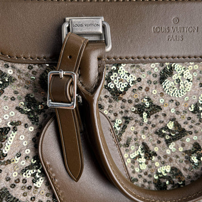 Second hand Louis Vuitton Speedy 30 Canvas Sequin Trunk Handbag Brown - Tabita Bags