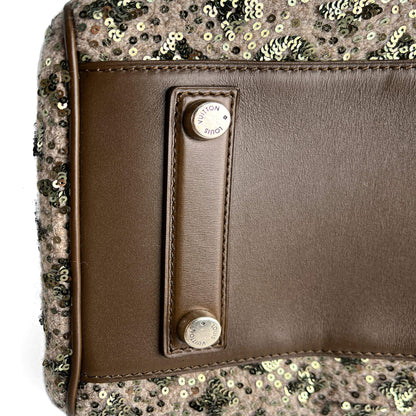 Second hand Louis Vuitton Speedy 30 Canvas Sequin Trunk Handbag Brown - Tabita Bags