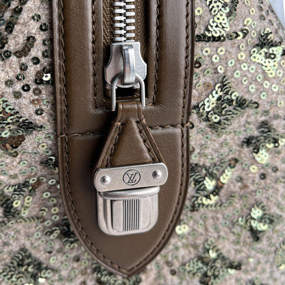Second hand Louis Vuitton Speedy 30 Canvas Sequin Trunk Handbag Brown - Tabita Bags