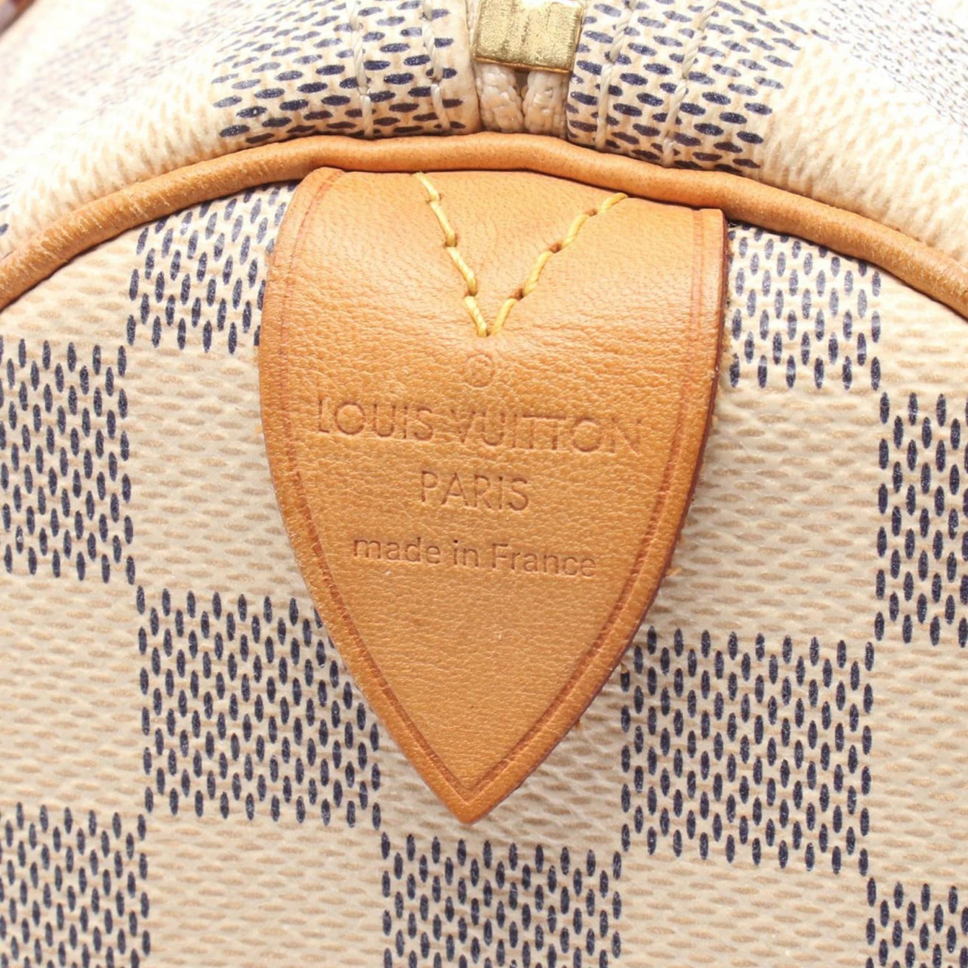 Second hand Louis Vuitton Speedy 30 Canvas Trunk Crossbody Damier Azur - Tabita Bags