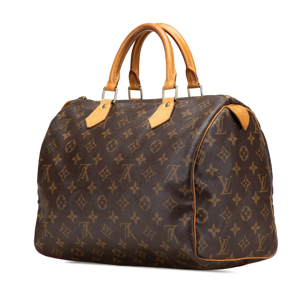 Second hand Louis Vuitton Speedy 30 Canvas Vintage Trunk Handbag Brown - Tabita Bags