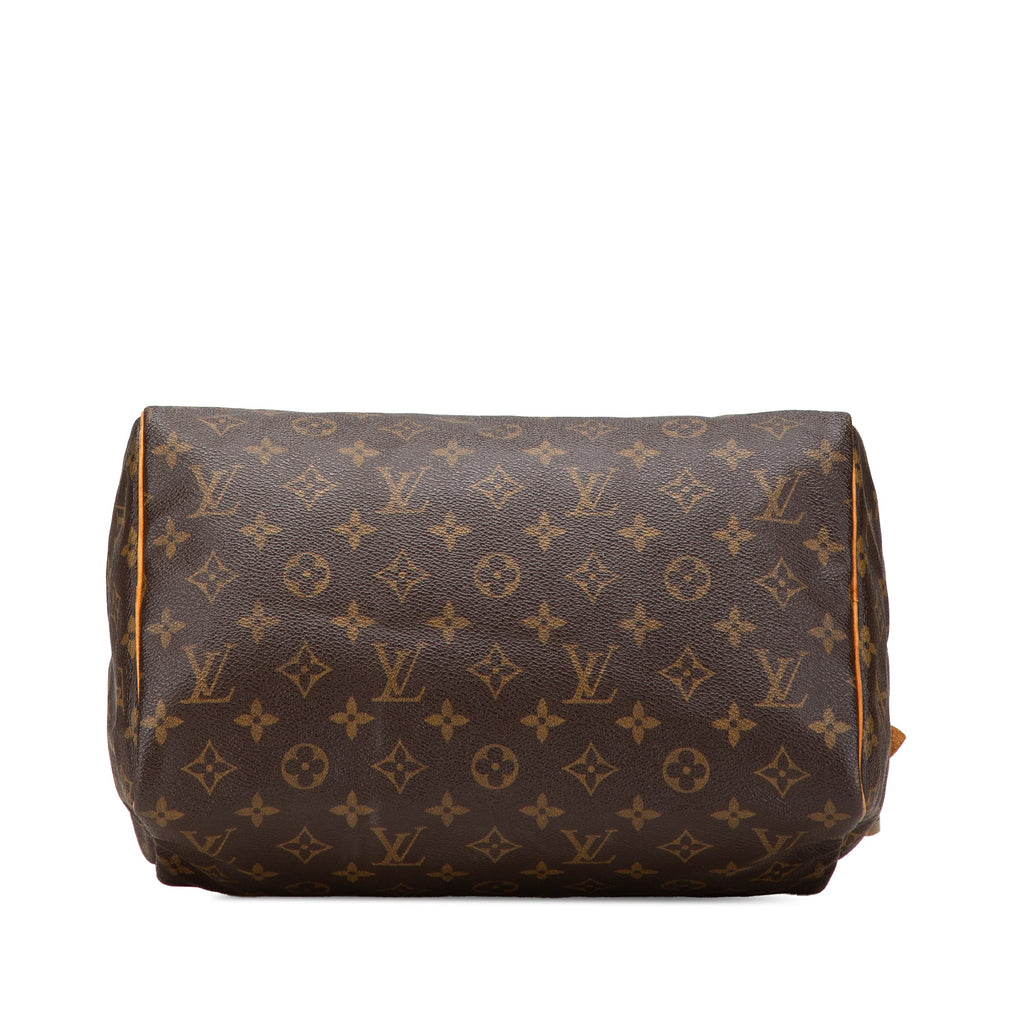 Second hand Louis Vuitton Speedy 30 Canvas Vintage Trunk Handbag Brown - Tabita Bags