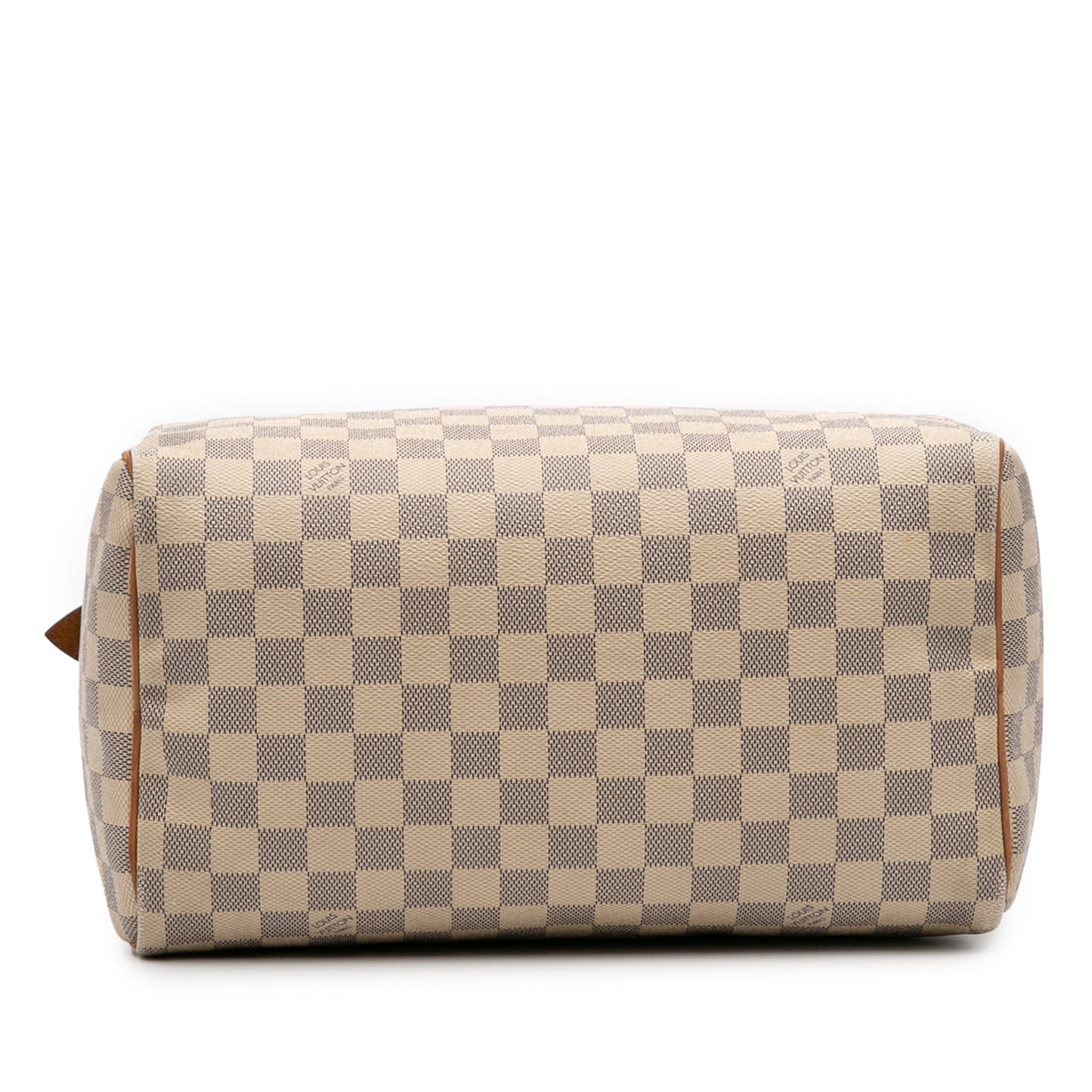 Second hand Louis Vuitton Speedy 30 Canvas Vintage Trunk Handbag Damier Azur - Tabita Bags