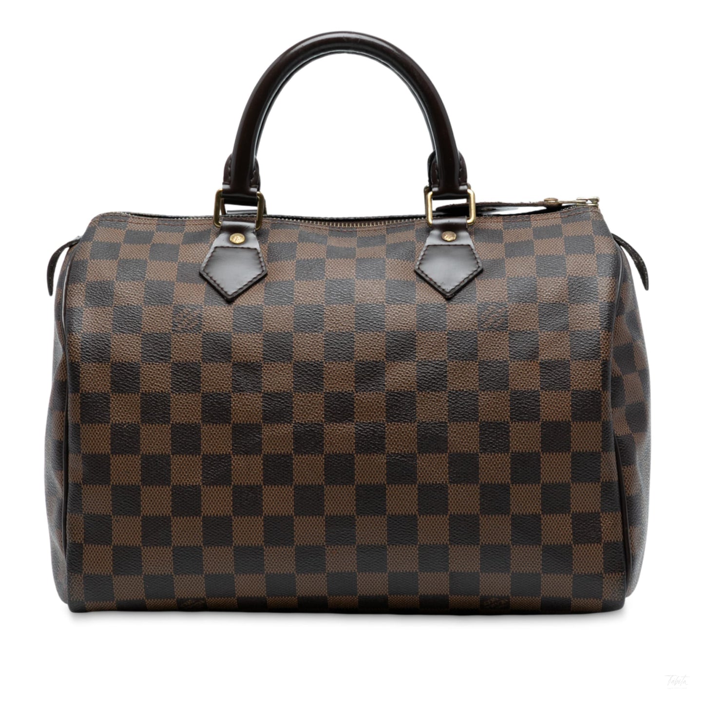 Second hand Louis Vuitton Speedy 30 Canvas Vintage Trunk Handbag Damier Ebene - Tabita Bags
