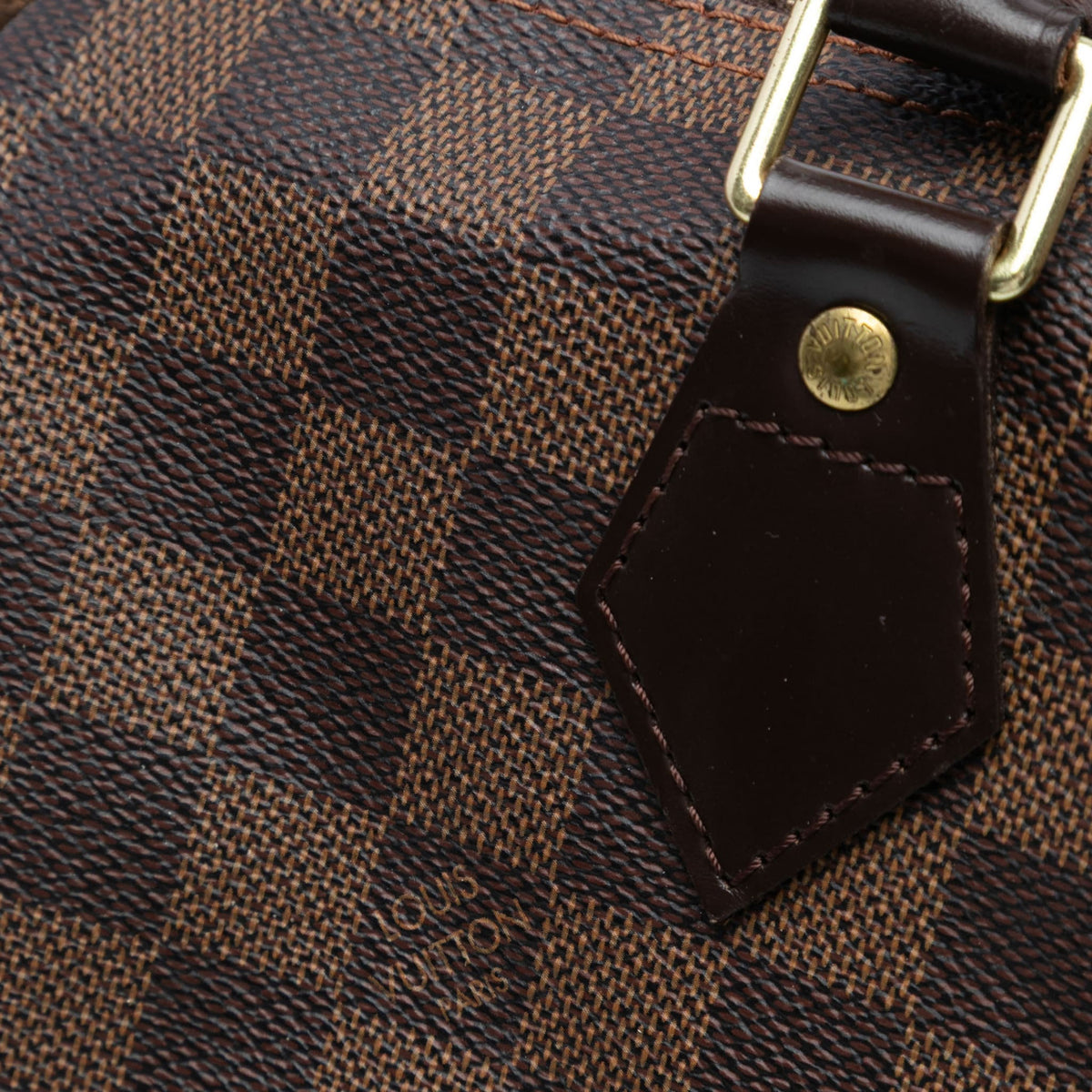 Second hand Louis Vuitton Speedy 30 Canvas Vintage Trunk Handbag Damier Ebene - Tabita Bags