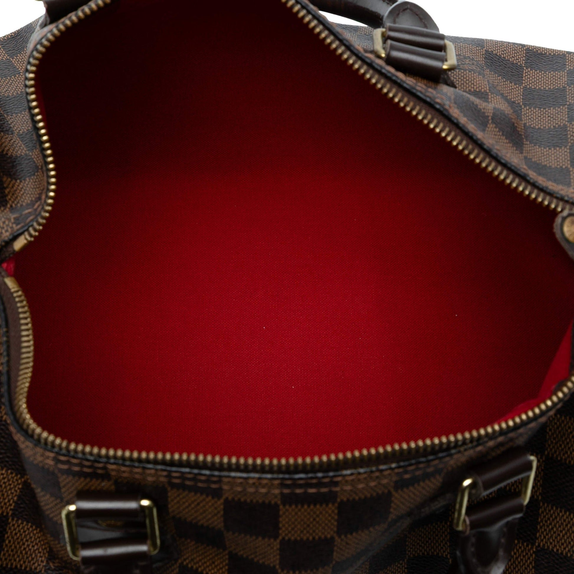 Second hand Louis Vuitton Speedy 30 Canvas Vintage Trunk Handbag Damier Ebene - Tabita Bags