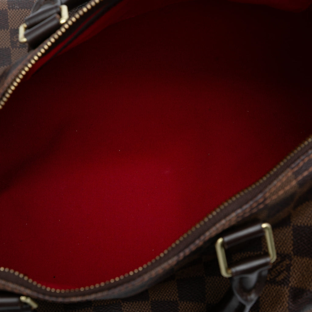 Second hand Louis Vuitton Speedy 30 Canvas Vintage Trunk Handbag Damier Ebene - Tabita Bags