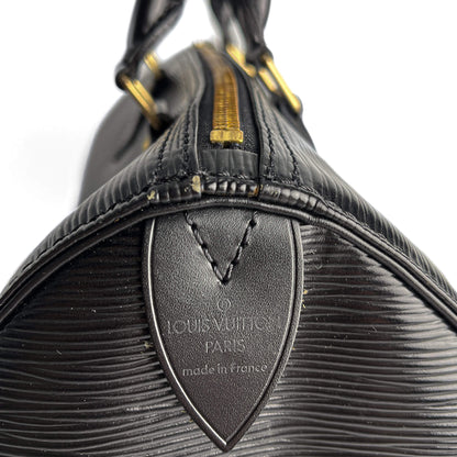 Second hand Louis Vuitton Speedy 30 Epi Leather Trunk Handbag Black - Tabita Bags
