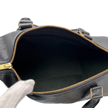 Second hand Louis Vuitton Speedy 30 Epi Leather Trunk Handbag Black - Tabita Bags