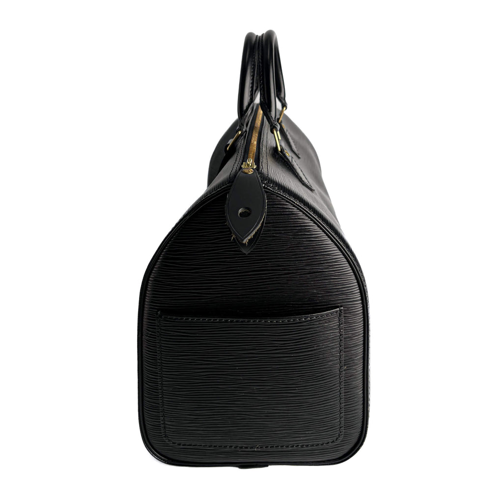 Second hand Louis Vuitton Speedy 30 Epi Leather Trunk Handbag Black - Tabita Bags