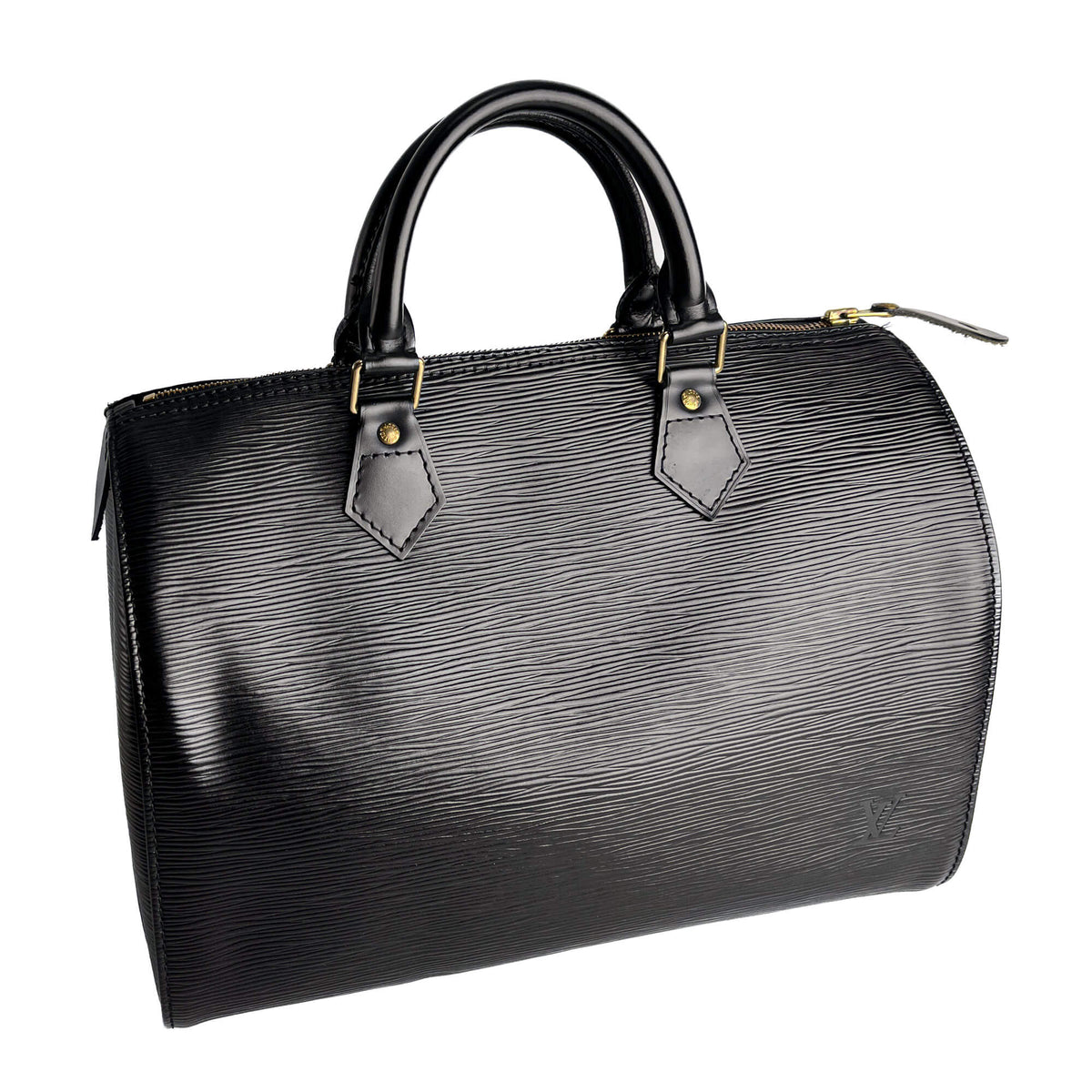 Second hand Louis Vuitton Speedy 30 Epi Leather Trunk Handbag Black - Tabita Bags