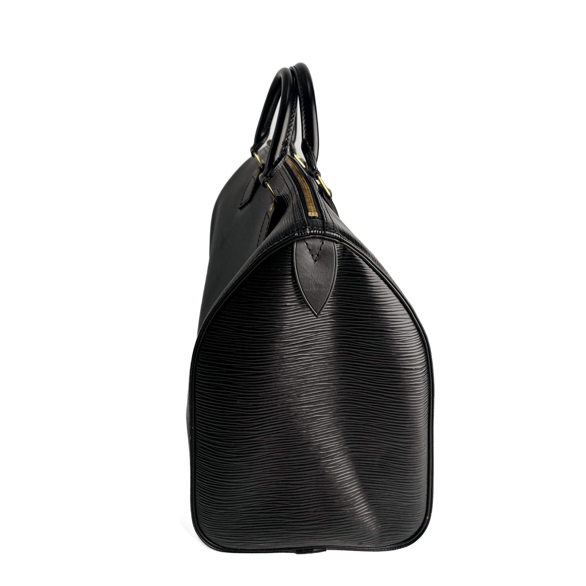 Second hand Louis Vuitton Speedy 30 Epi Leather Trunk Handbag Black - Tabita Bags