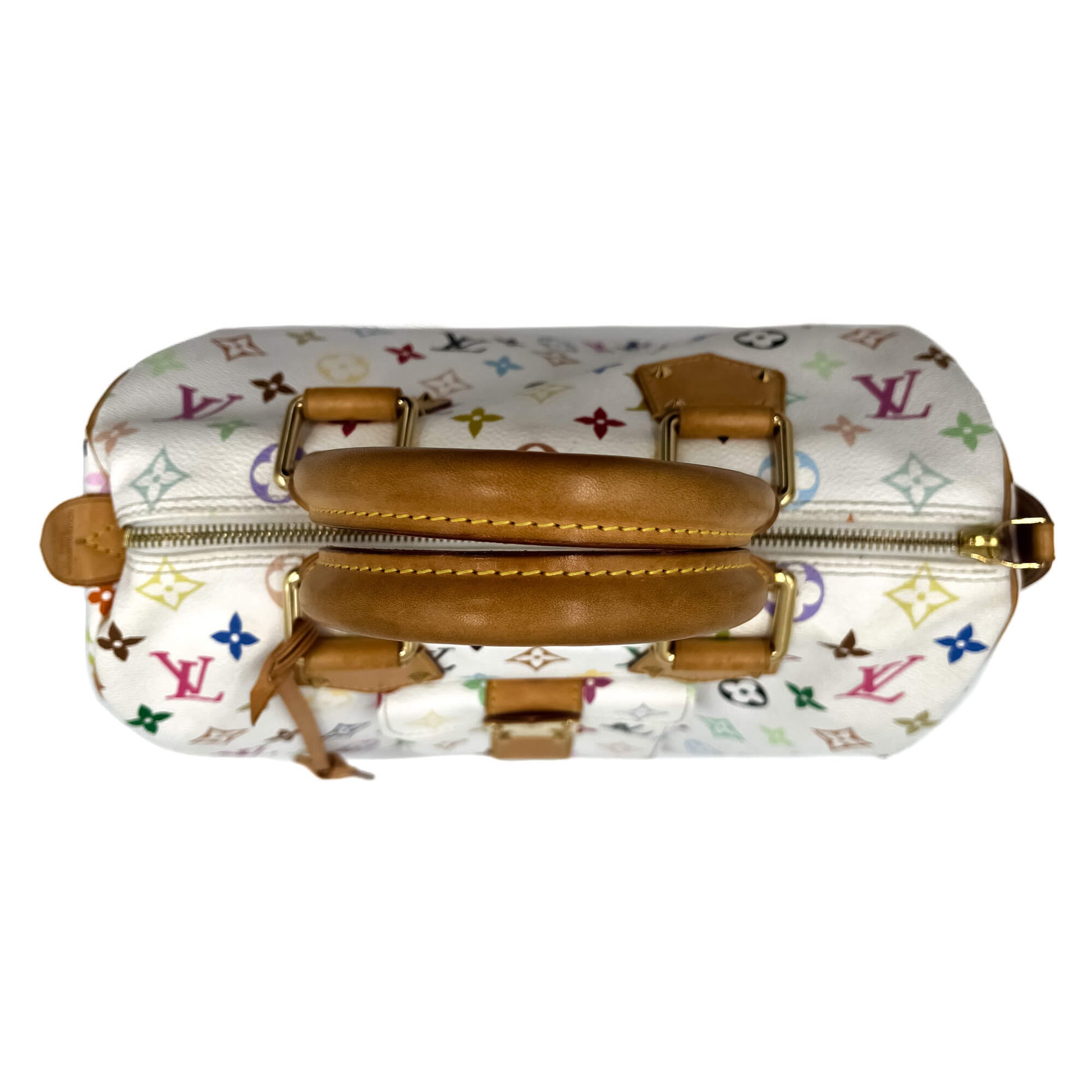 Second hand Louis Vuitton Speedy 30 Murakami Multicolor Canvas 2-Ways Trunk Bag Monogram - Tabita Bags