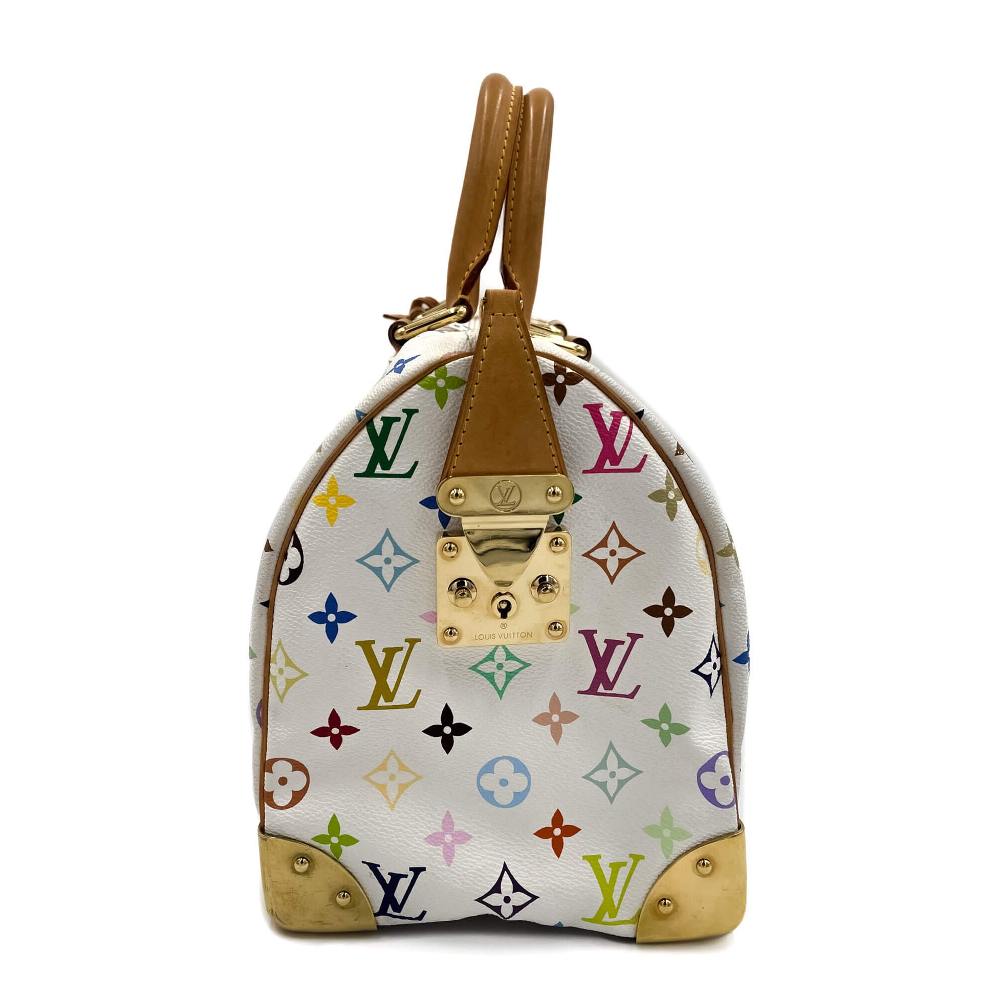 Second hand Louis Vuitton Speedy 30 Murakami Multicolor Canvas 2-Ways Trunk Bag Monogram - Tabita Bags