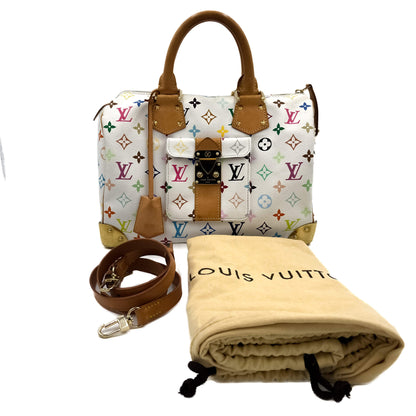 Second hand Louis Vuitton Speedy 30 Murakami Multicolor Canvas 2-Ways Trunk Bag Monogram - Tabita Bags