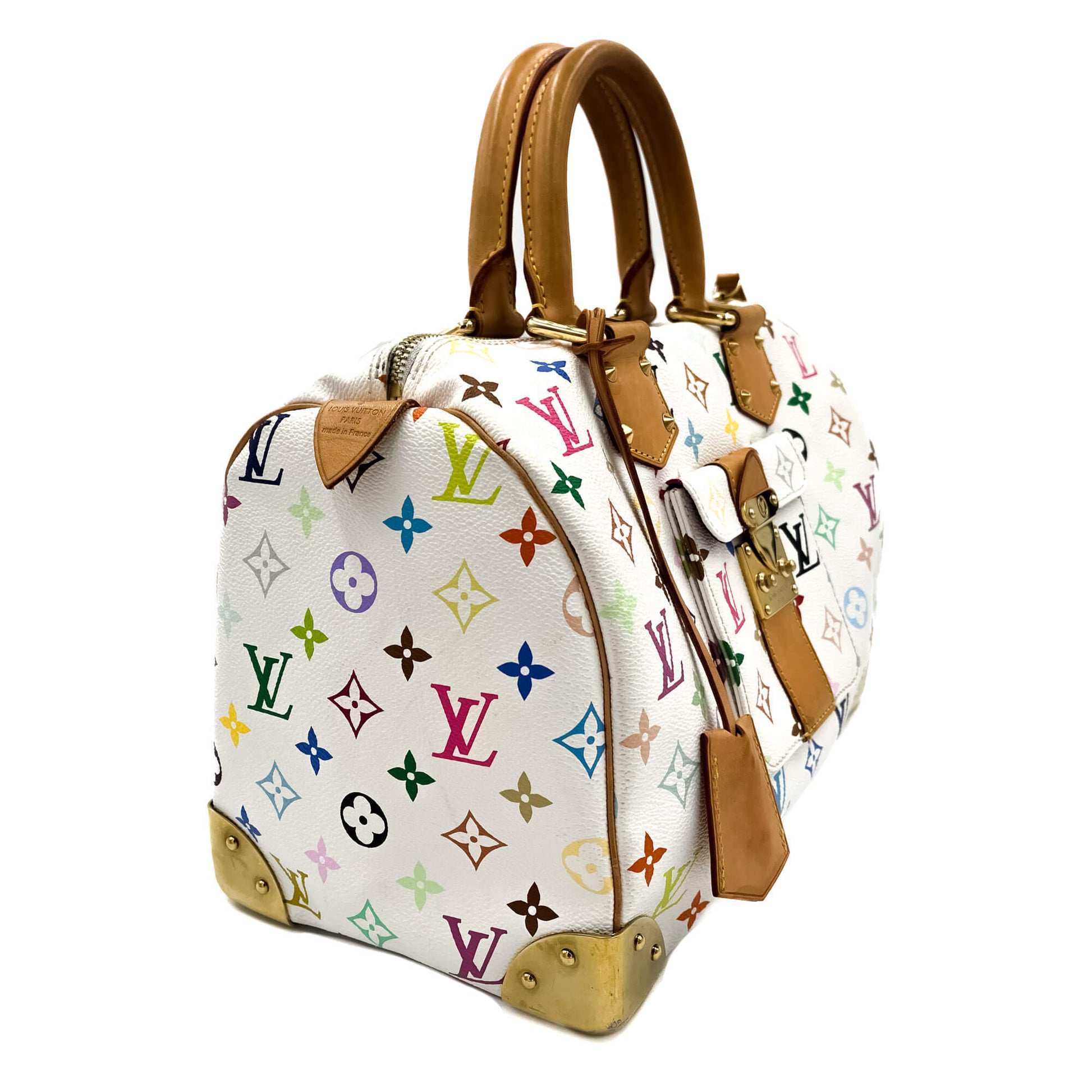 Second hand Louis Vuitton Speedy 30 Murakami Multicolor Canvas 2-Ways Trunk Bag Monogram - Tabita Bags