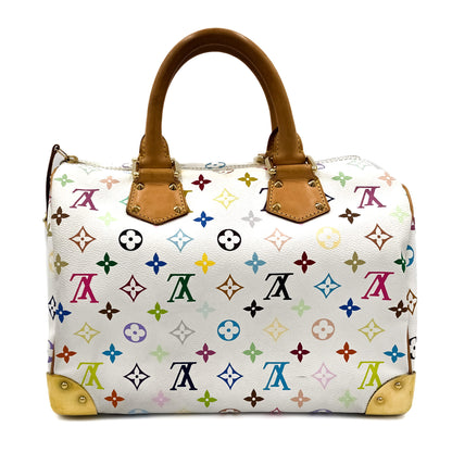 Second hand Louis Vuitton Speedy 30 Murakami Multicolor Canvas 2-Ways Trunk Bag Monogram - Tabita Bags