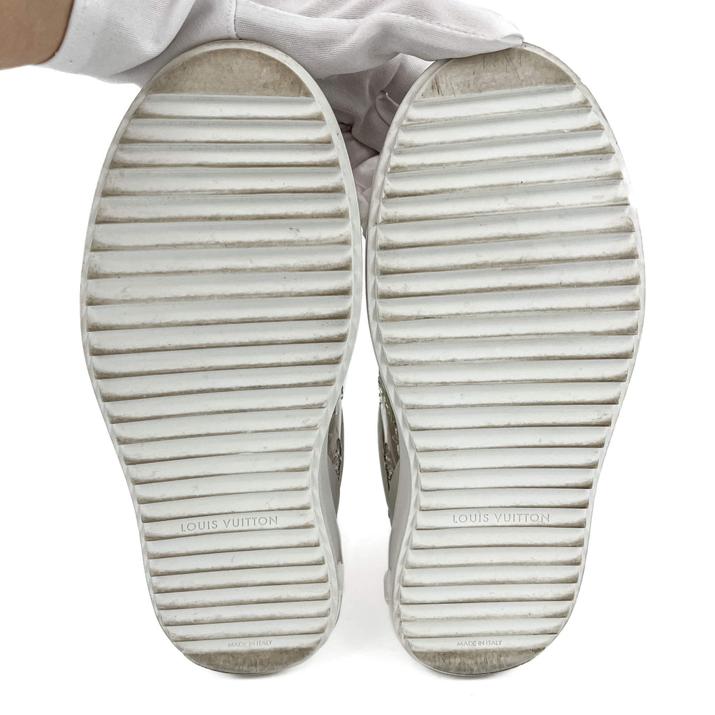 Second hand Louis Vuitton Time out Leather Sneakers With Socks 39 Monogram - Tabita Bags