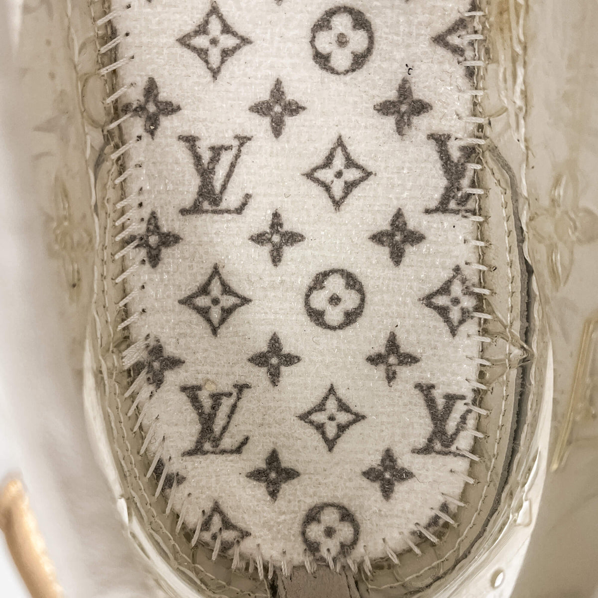 Second hand Louis Vuitton Time out Leather Sneakers With Socks 39 Monogram - Tabita Bags