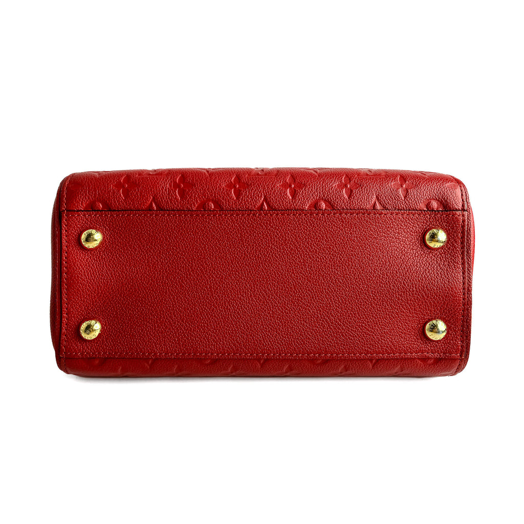 Second hand Louis Vuitton Trocadero Empreinte Leather Flap Shoulder Bag Red - Tabita Bags