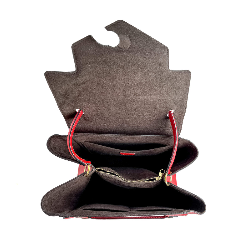Second hand Louis Vuitton Trocadero Empreinte Leather Flap Shoulder Bag Red - Tabita Bags