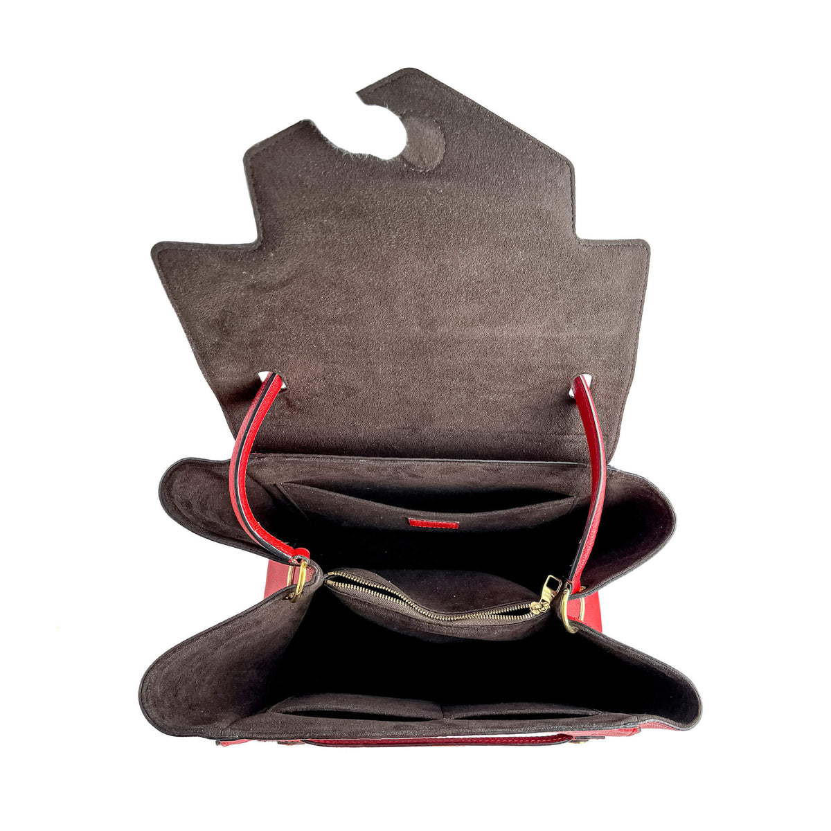 Second hand Louis Vuitton Trocadero Empreinte Leather Flap Shoulder Bag Red - Tabita Bags