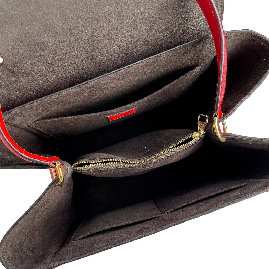 Second hand Louis Vuitton Trocadero Empreinte Leather Flap Shoulder Bag Red - Tabita Bags
