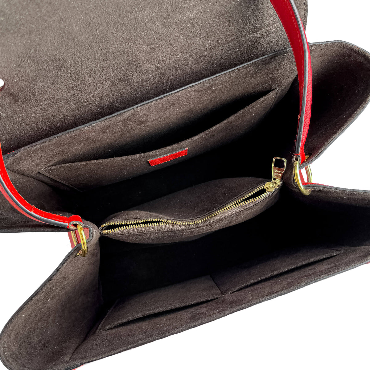 Second hand Louis Vuitton Trocadero Empreinte Leather Flap Shoulder Bag Red - Tabita Bags