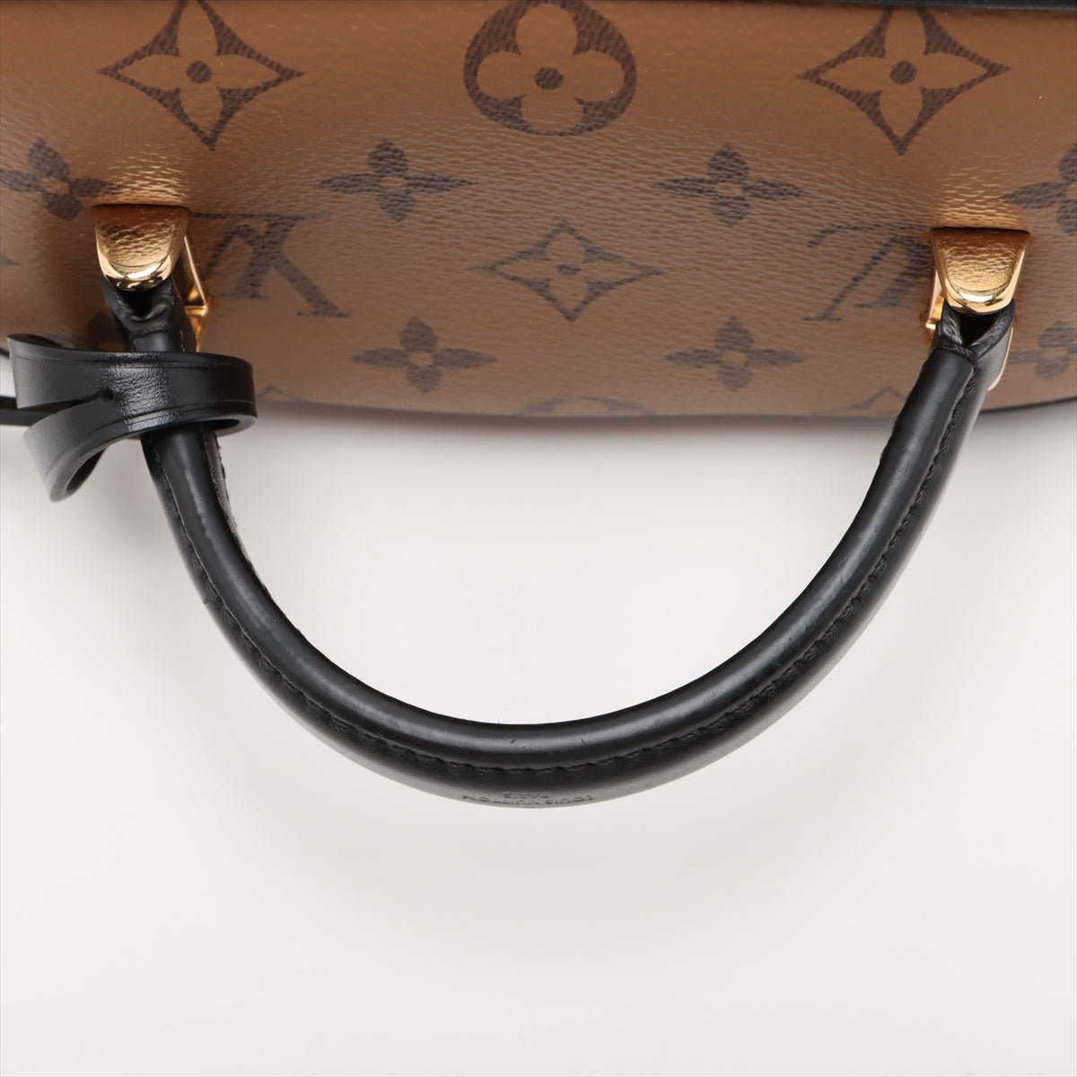Second hand Louis Vuitton Vanity Leather Monogram Reverse Top-handle Handbag Brown - Tabita Bags