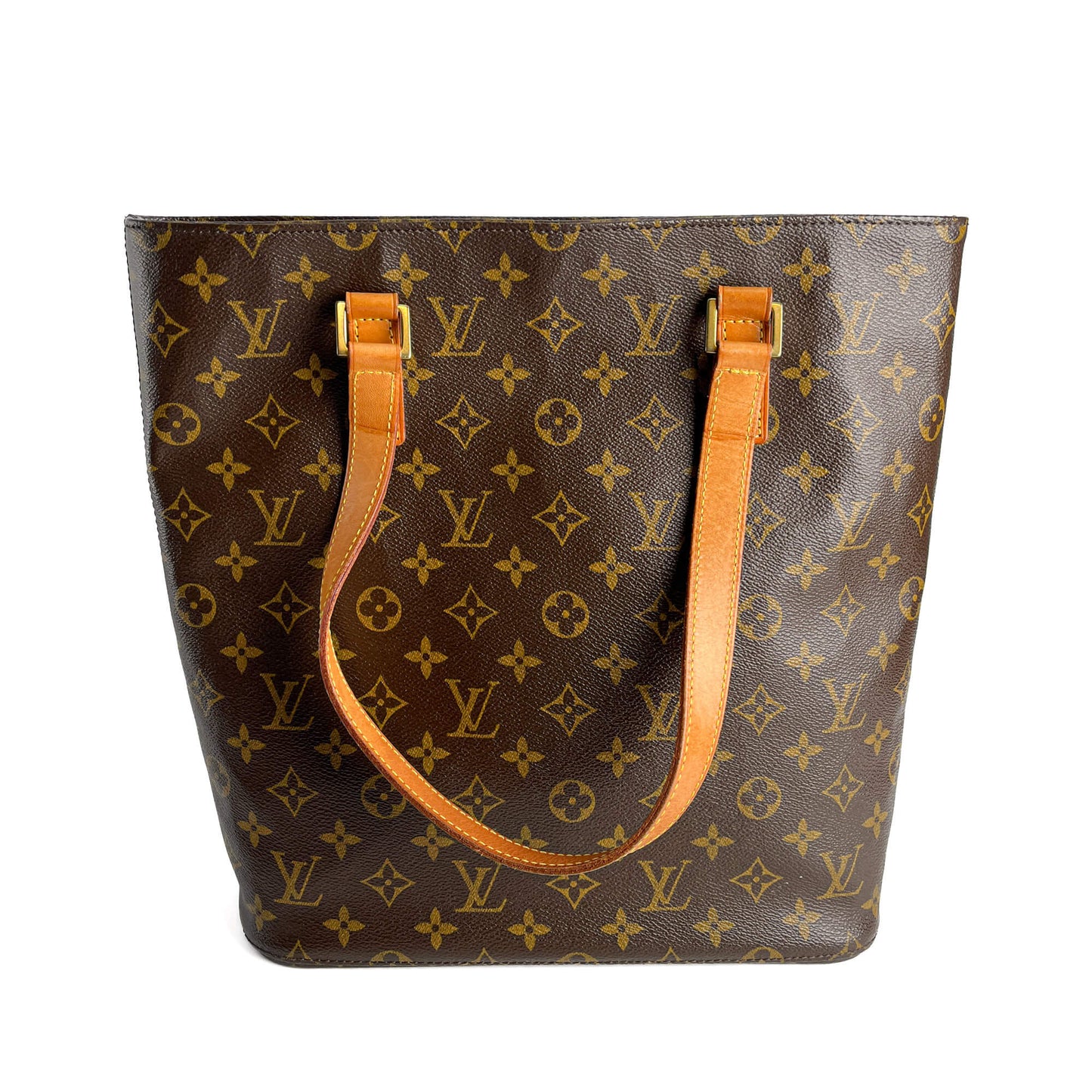 Second hand Louis Vuitton Vavin GM Canvas Tote Handbag Brown - Tabita Bags