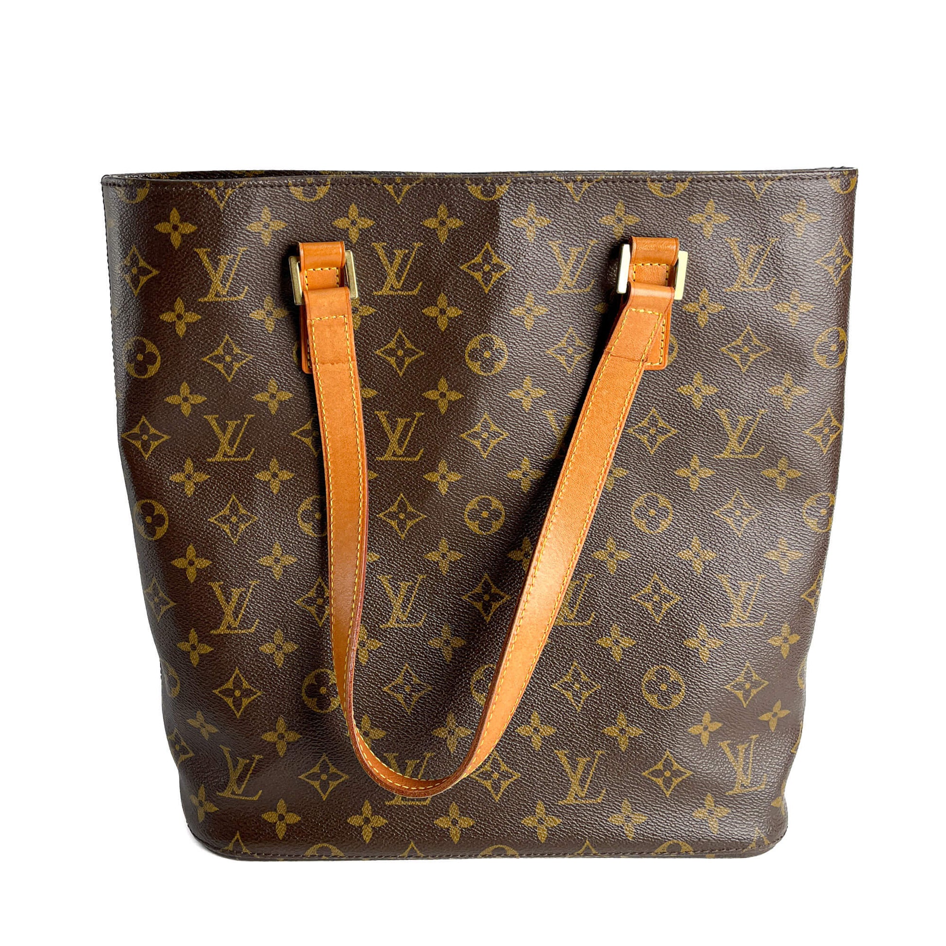 Second hand Louis Vuitton Vavin GM Canvas Tote Handbag Brown - Tabita Bags