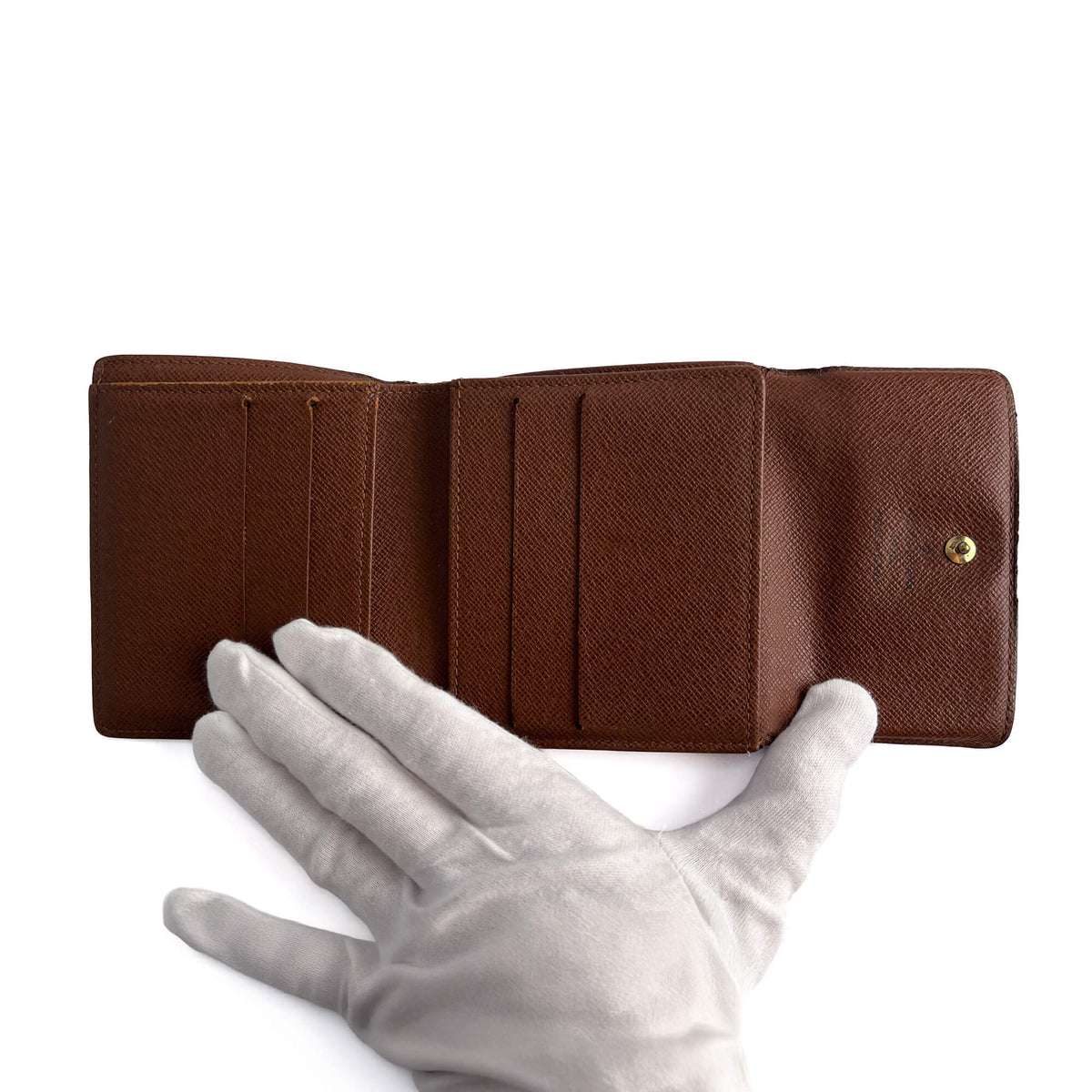 Second hand Louis Vuitton Vintage Canvas Folding Wallet Monogram - Tabita Bags