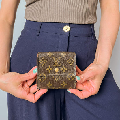 Second hand Louis Vuitton Vintage Canvas Folding Wallet Monogram - Tabita Bags
