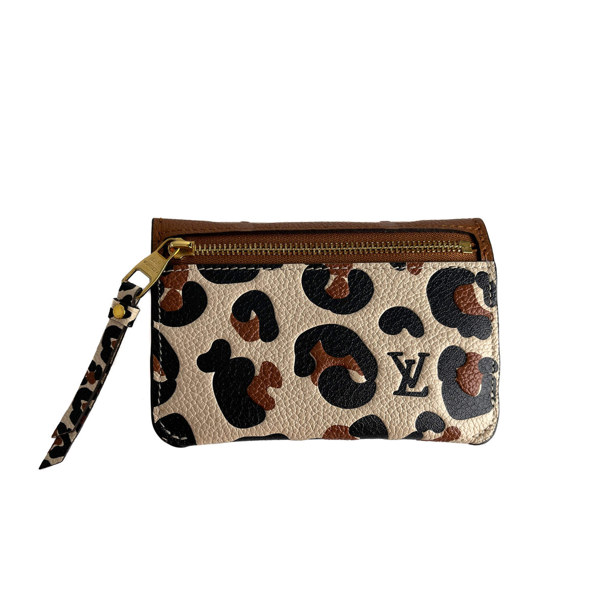 Second hand Louis Vuitton Wild at Heart Leather Wallet Brown - Tabita Bags