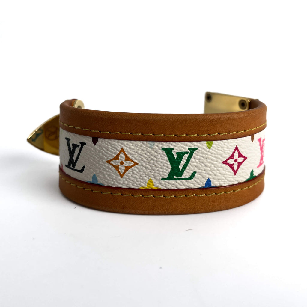 Second hand Louis Vuitton Wrap Murakami Multicolor Leather Bracelet Size S - Tabita Bags
