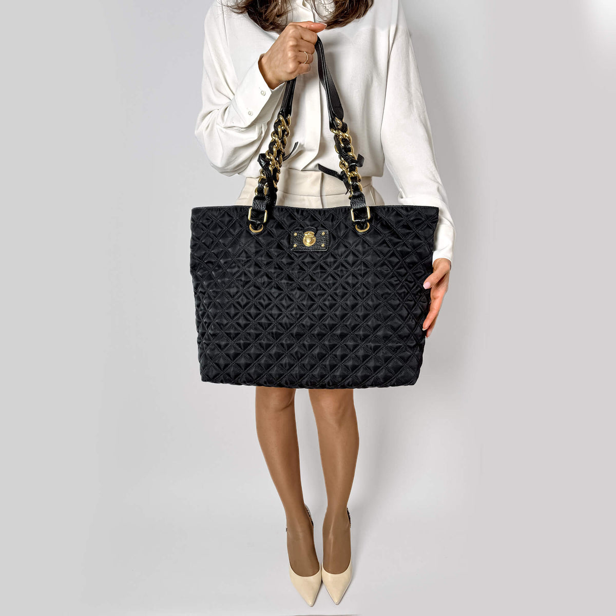 Second hand Marc Jacobs Tote Shoulder Bag Nylon Black - Tabita Bags