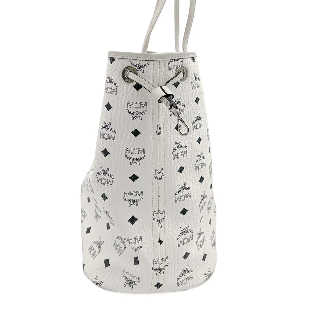 Second hand MCM Reversible Liz Large Visetos Canvas Shopper Shoulder Bag Black & White - Tabita Bags