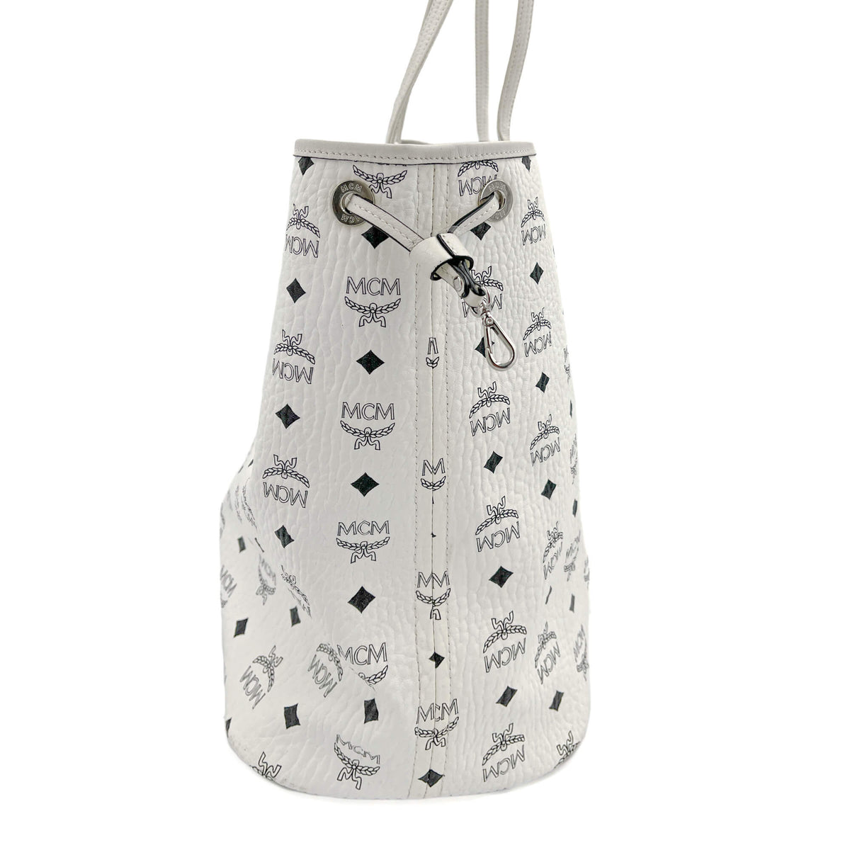 Second hand MCM Reversible Liz Large Visetos Canvas Shopper Shoulder Bag Black & White - Tabita Bags