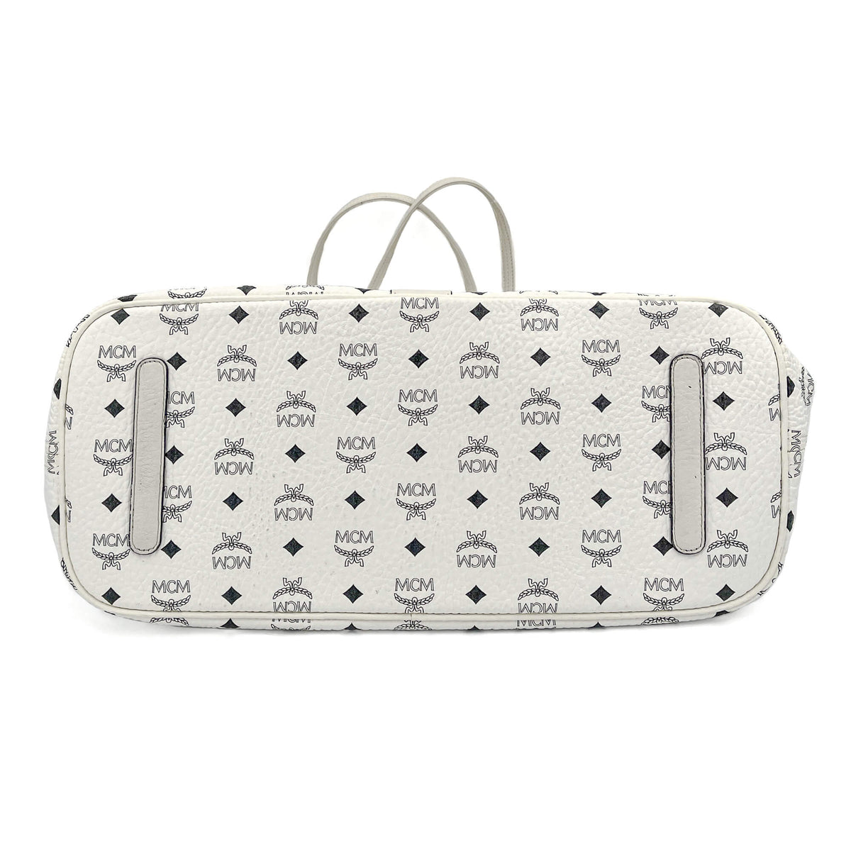 Second hand MCM Reversible Liz Large Visetos Canvas Shopper Shoulder Bag Black & White - Tabita Bags