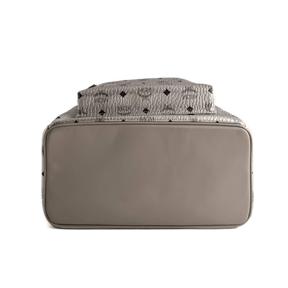 Second hand MCM Stark Medium Visetos Canvas Backpack Metallic - Tabita Bags