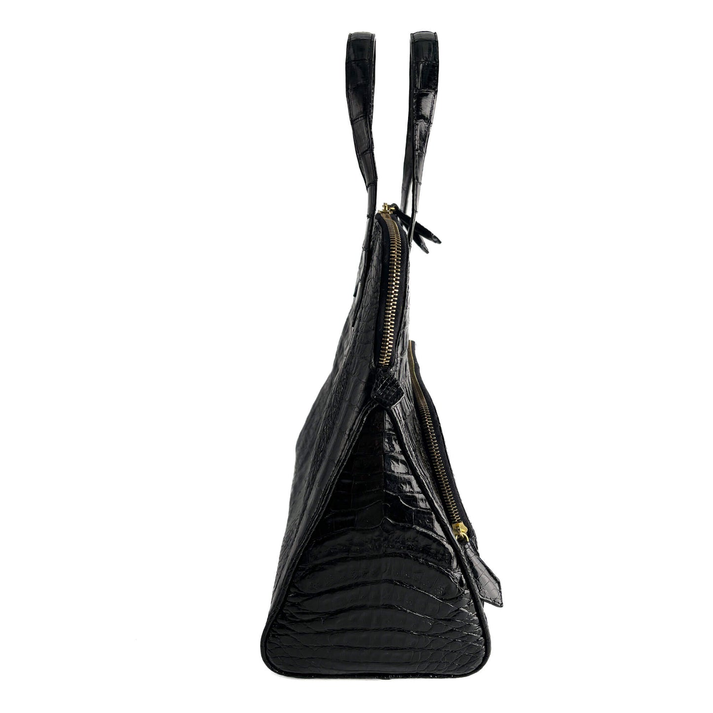 Second hand Nancy Gonzales Top - handle Exotic Leather Handbag Black - Tabita Bags