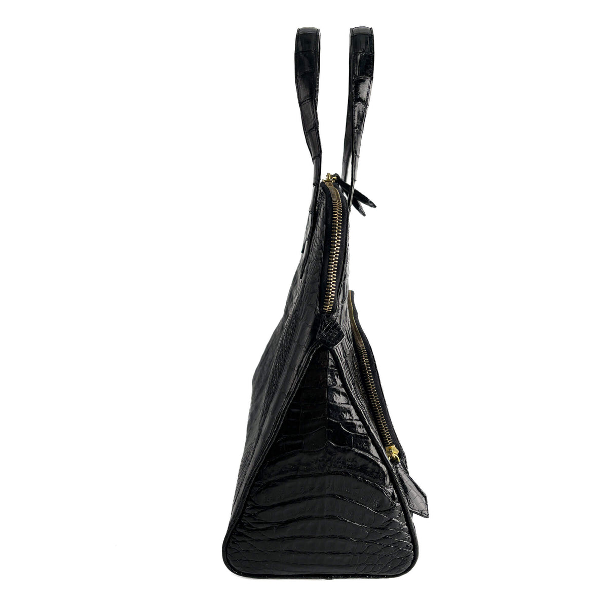 Second hand Nancy Gonzales Top - handle Exotic Leather Handbag Black - Tabita Bags