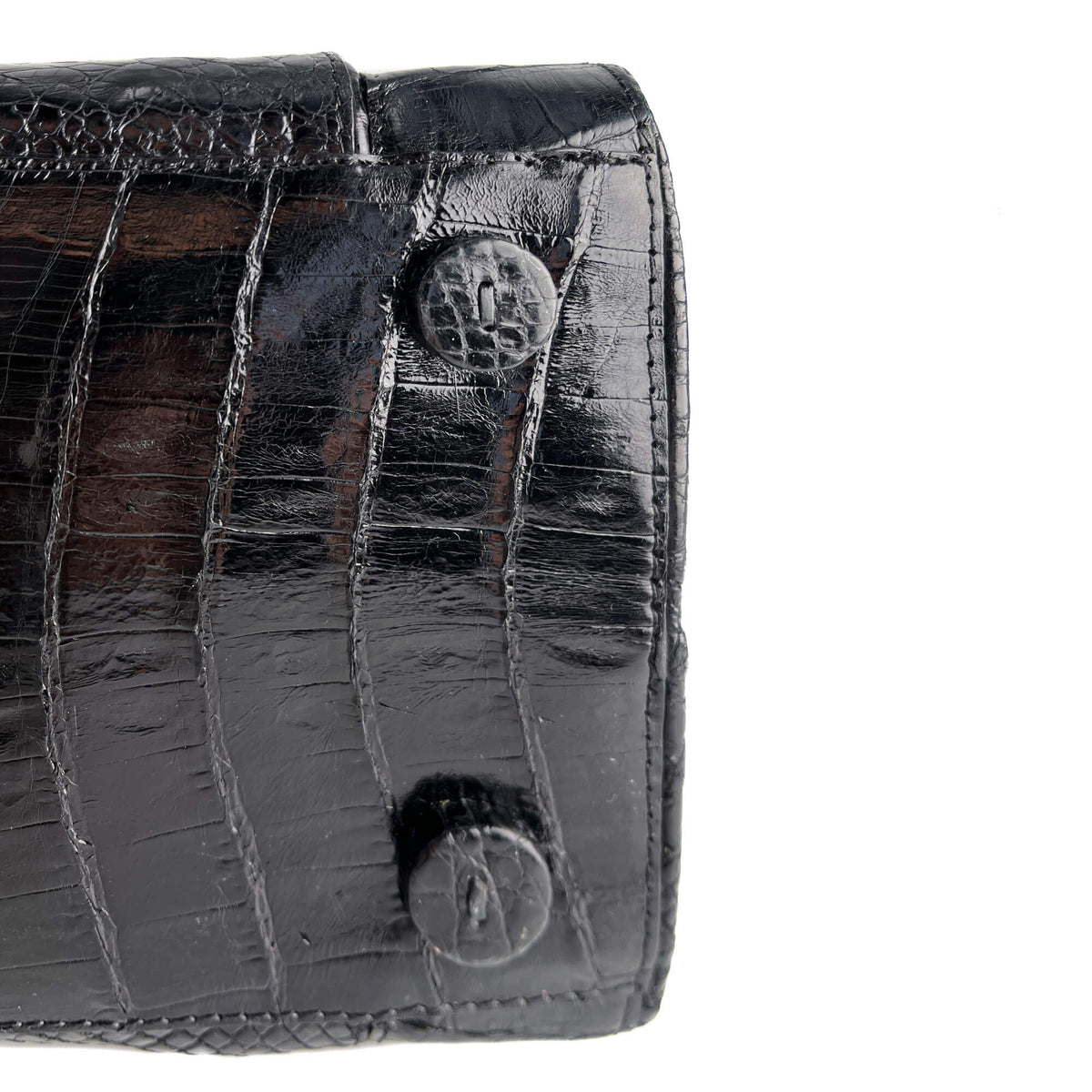 Second hand Nancy Gonzales Top - handle Exotic Leather Handbag Black - Tabita Bags