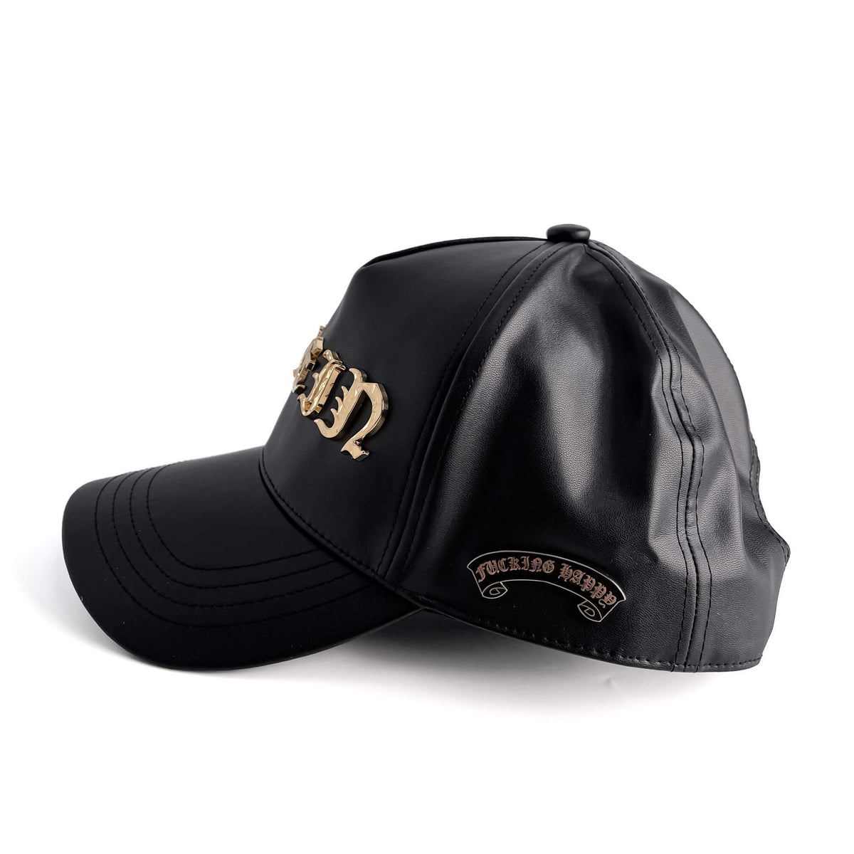 Second hand Philipp Plein Gothic Micro Polyurethane Fabric Baseball Cap 62 Black - Tabita Bags