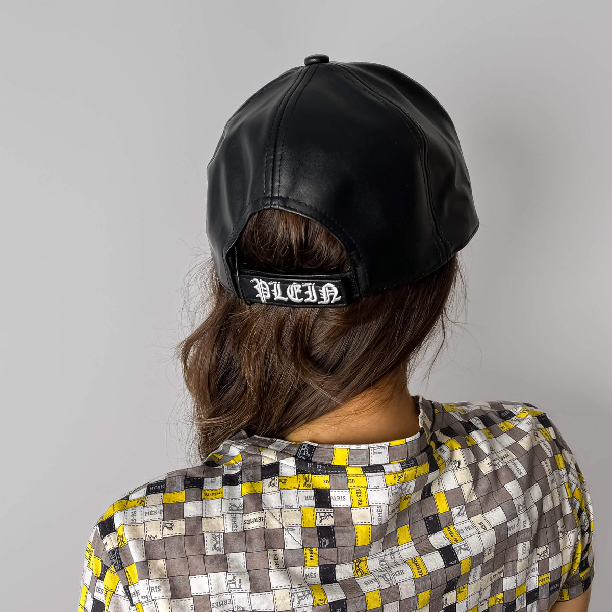 Second hand Philipp Plein Gothic Micro Polyurethane Fabric Baseball Cap 62 Black - Tabita Bags