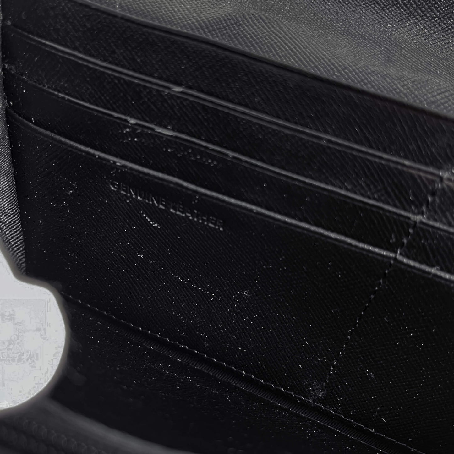 Second hand Philipp Plein Hexagon Saffiano leather Leather 2 - Ways Wallet on Chain Crossbody Black - Tabita Bags